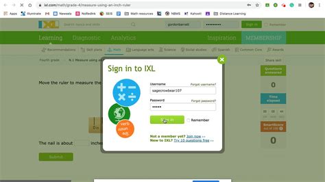 my ixl log in.